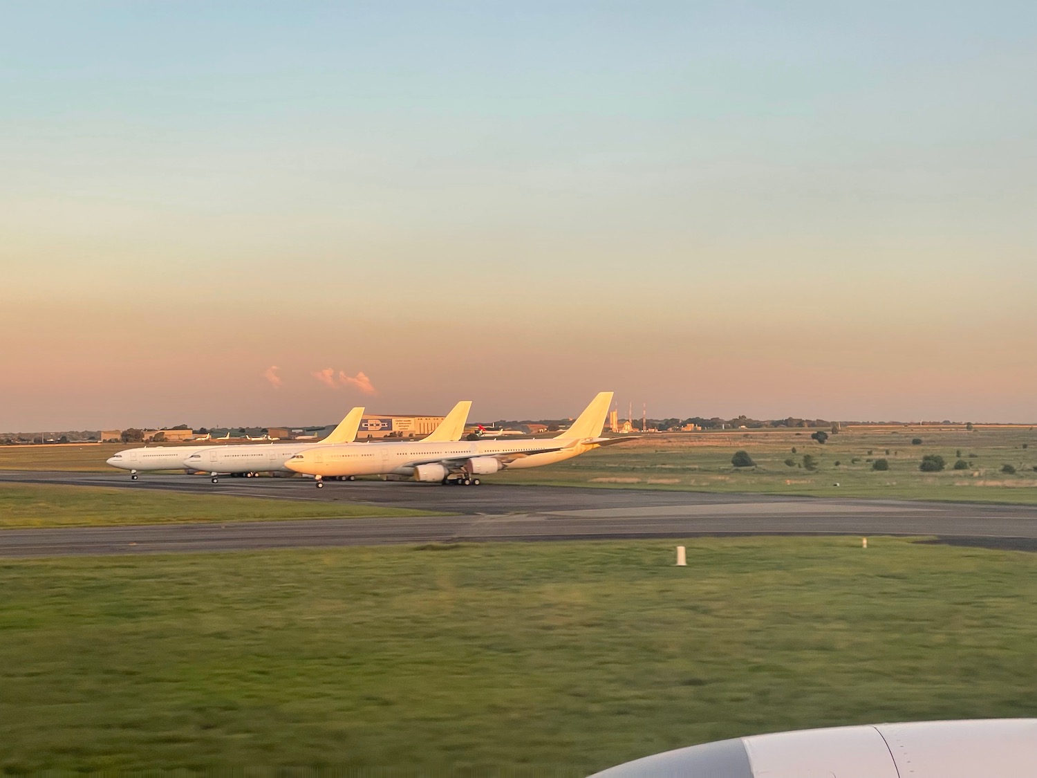 two airplanes on a runway