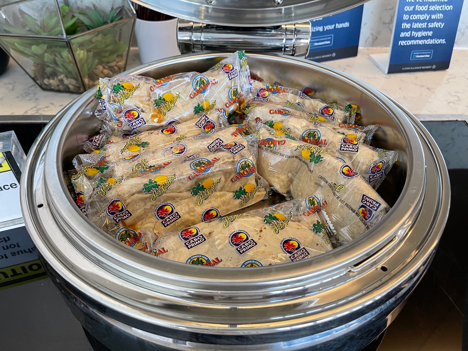 a group of bags of food in a pot