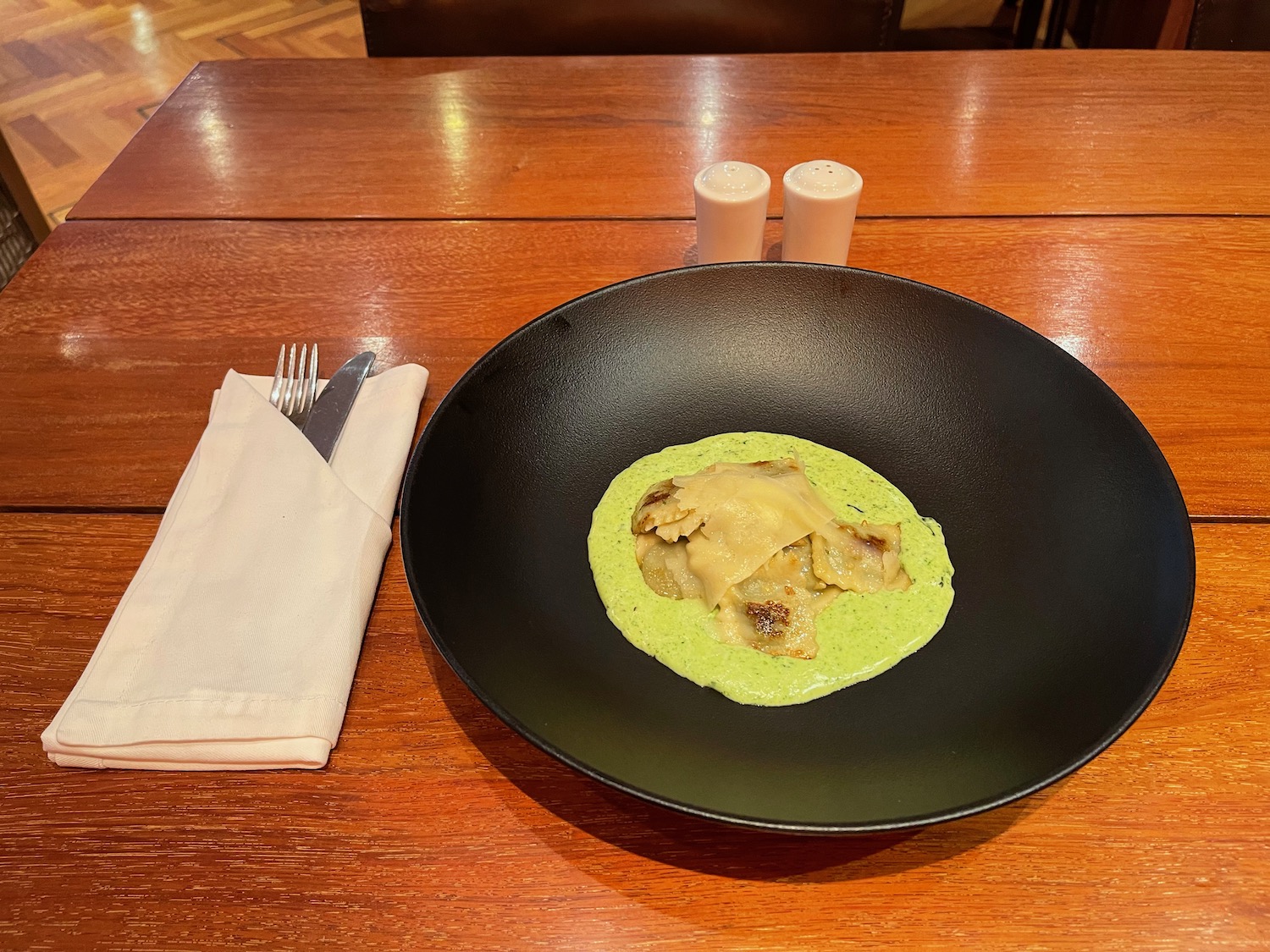 a plate of food on a table