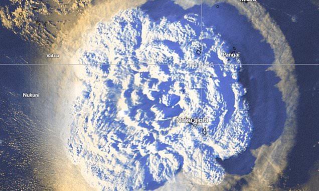 a satellite view of a cloud formation