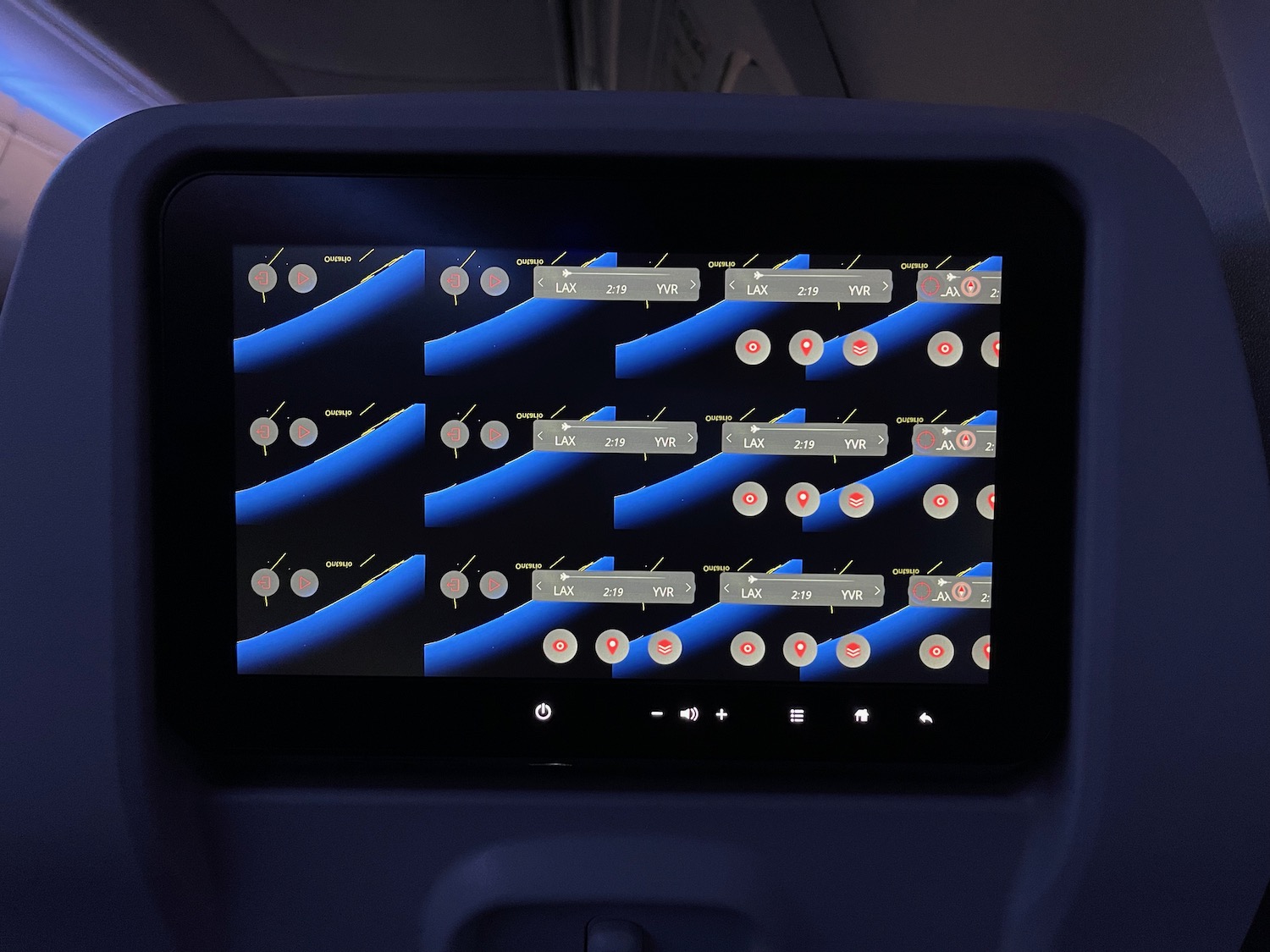 a screen on a plane