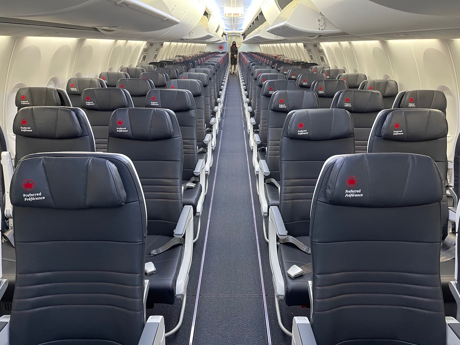 a row of seats in an airplane