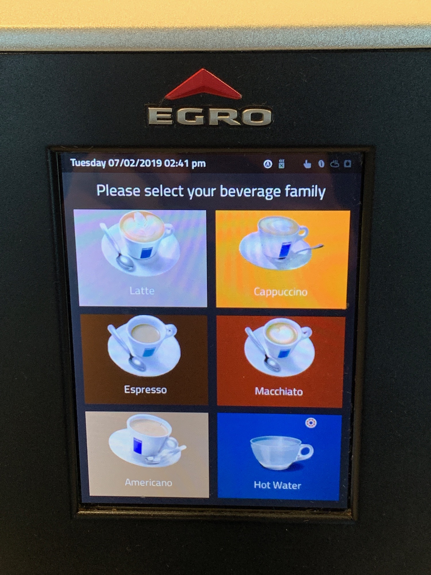 a screen shot of a coffee machine
