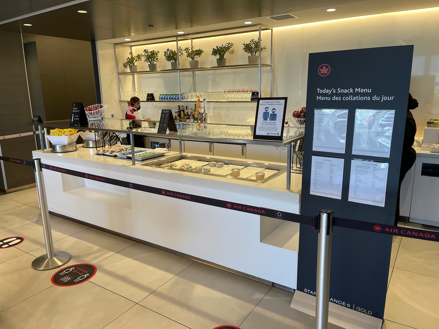 a food counter in a restaurant