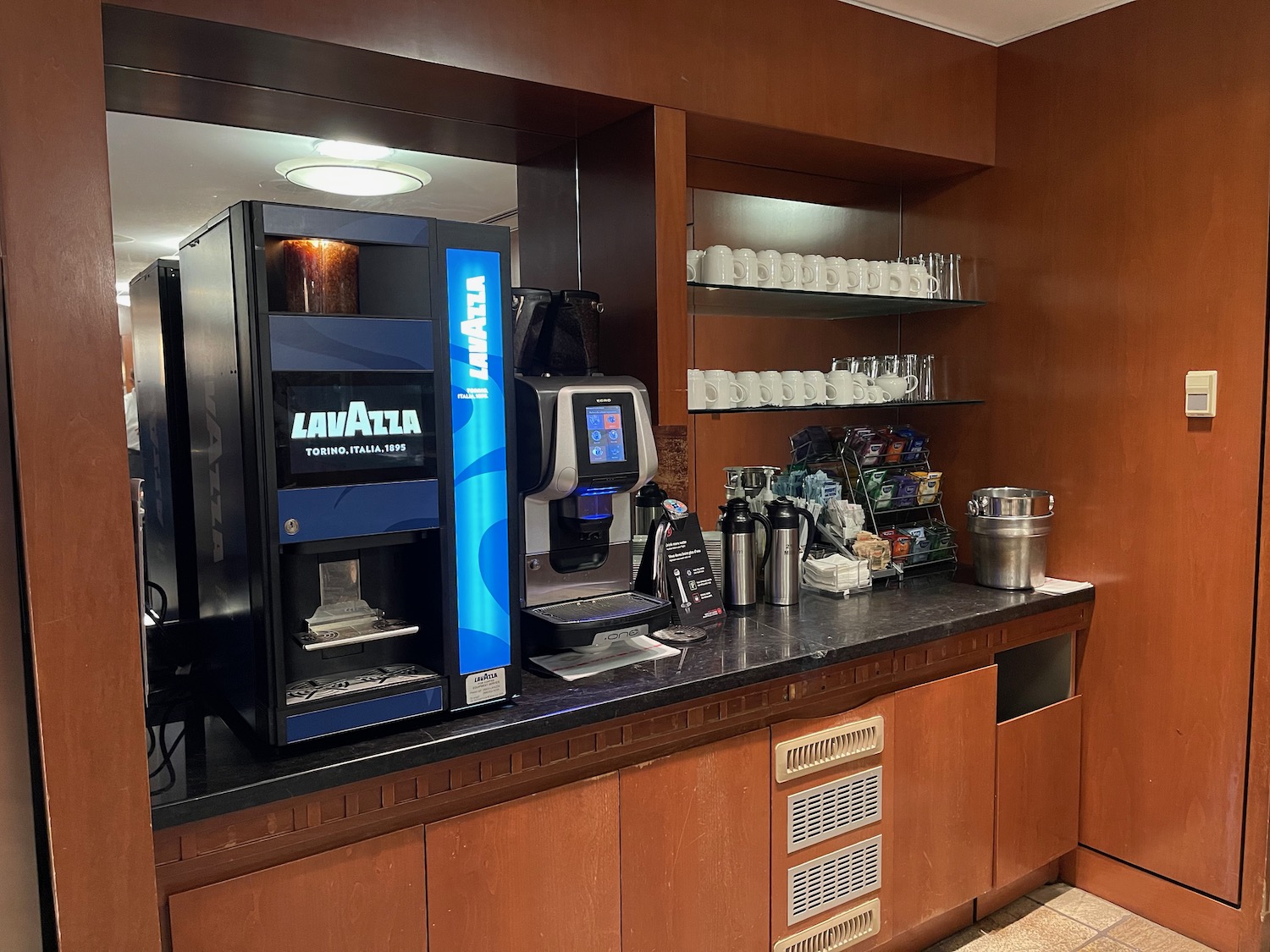 a coffee machine on a counter