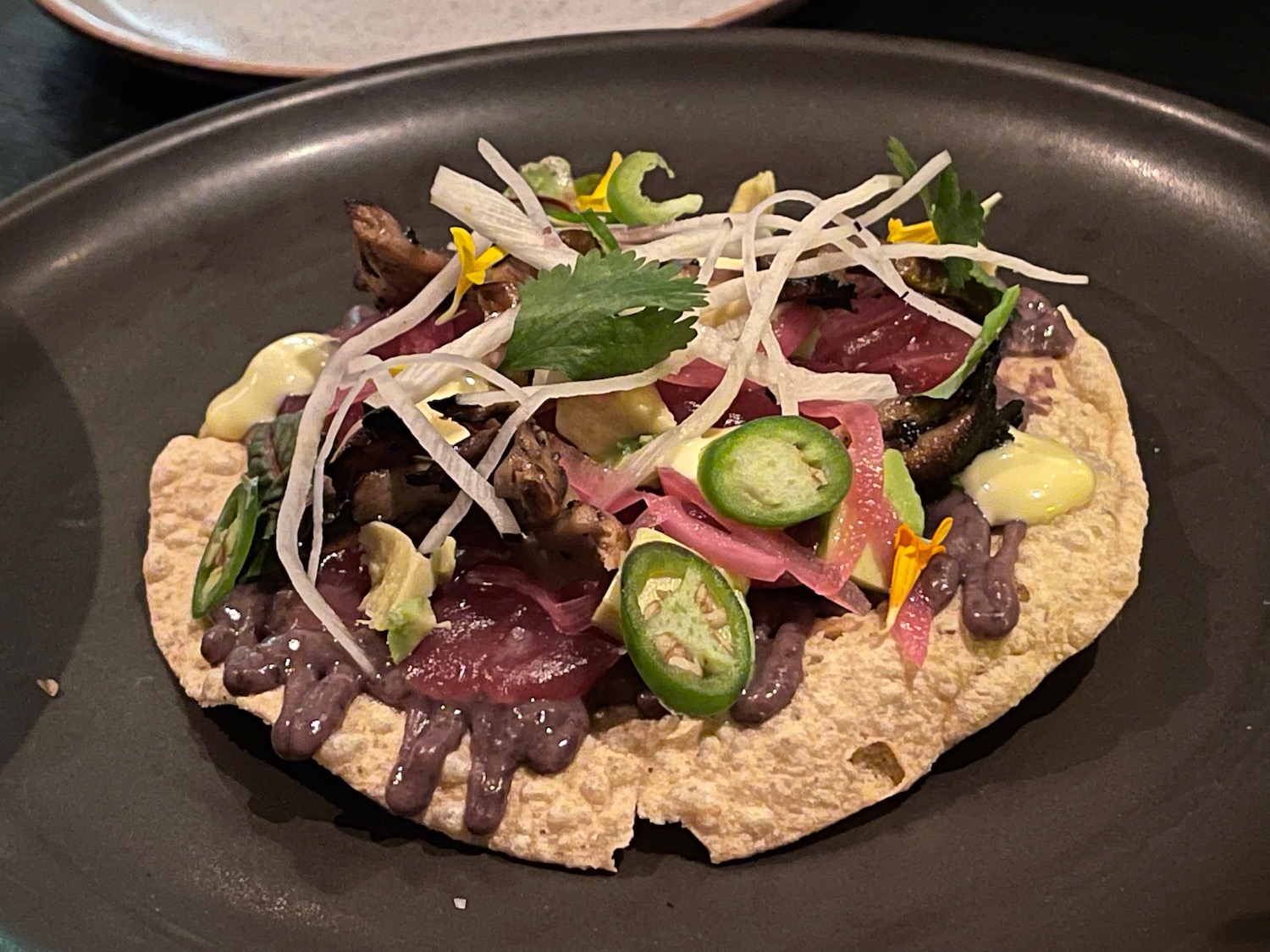 a plate of food on a table