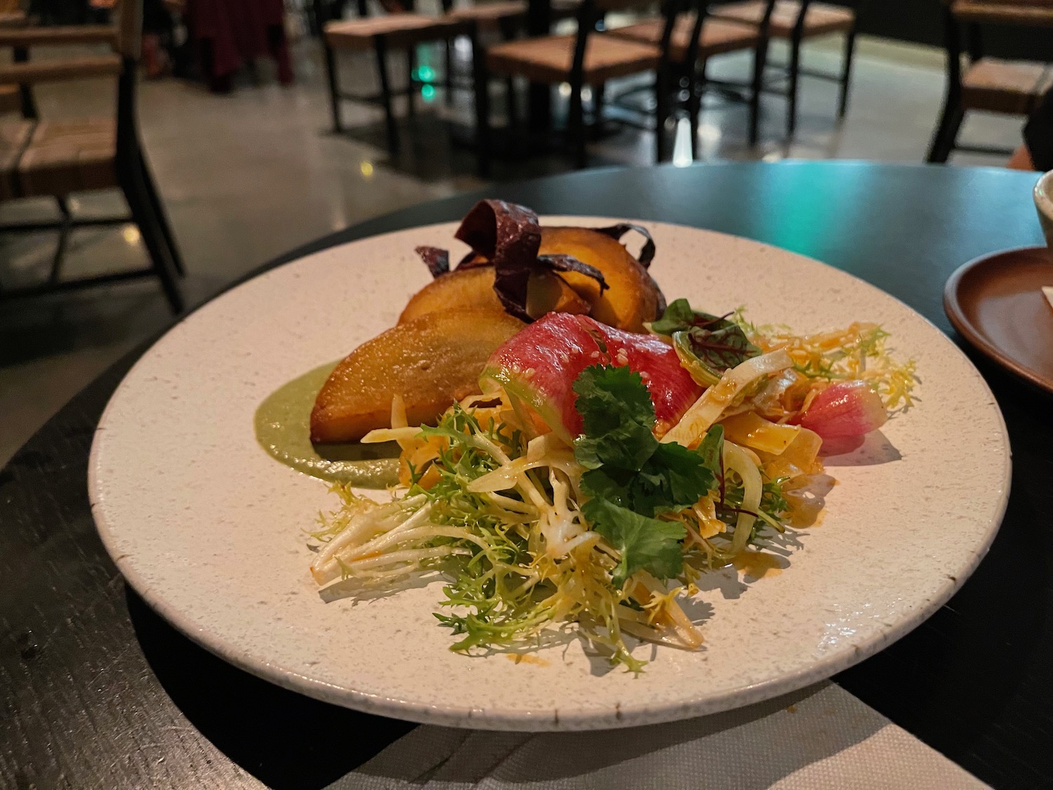 a plate of food on a table