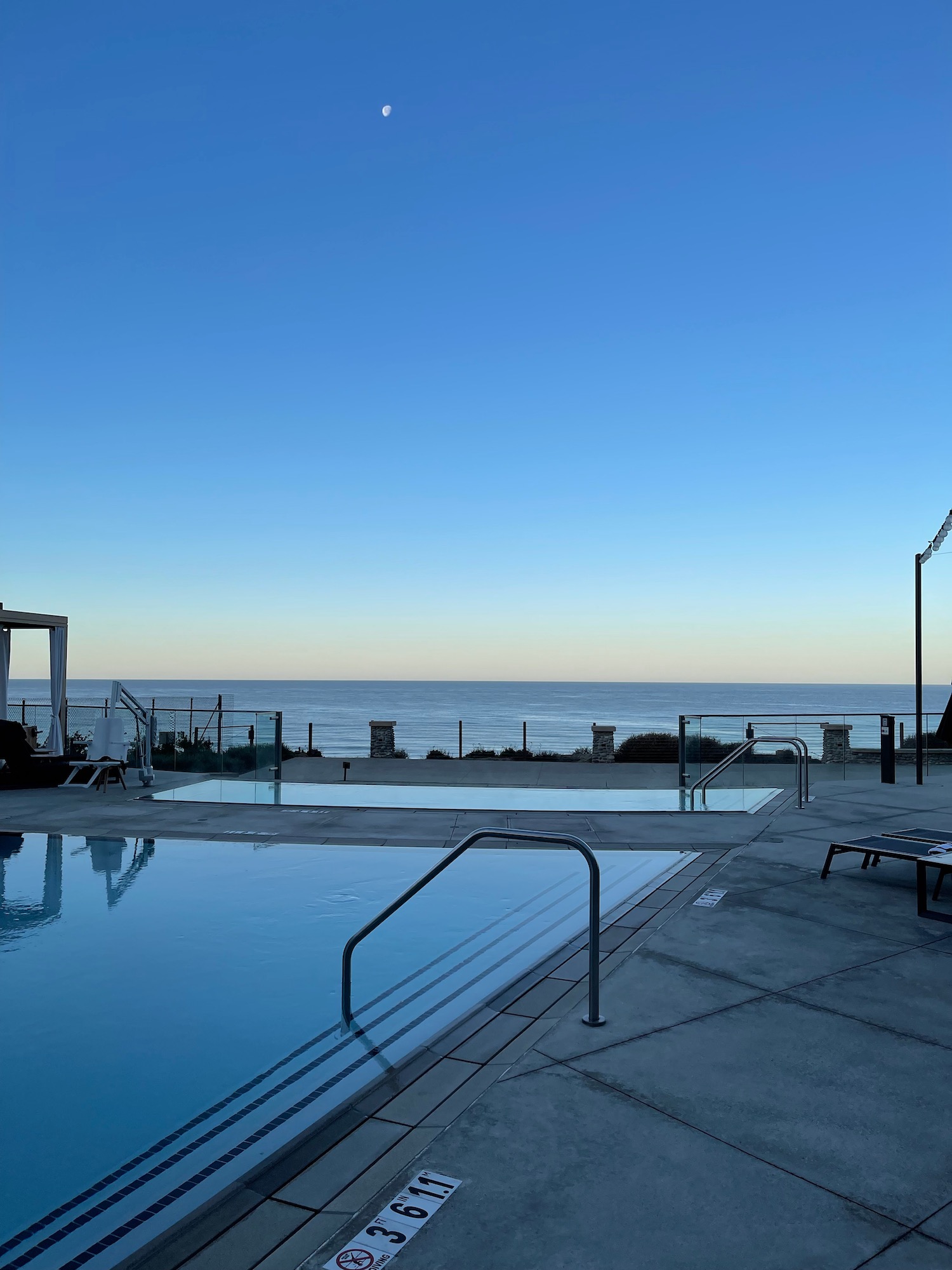 a pool with a view of the ocean