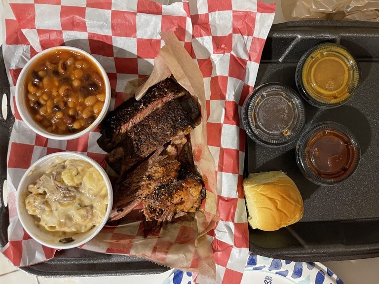 Big Nicks BBQ brisket ribs mac and cheese beans