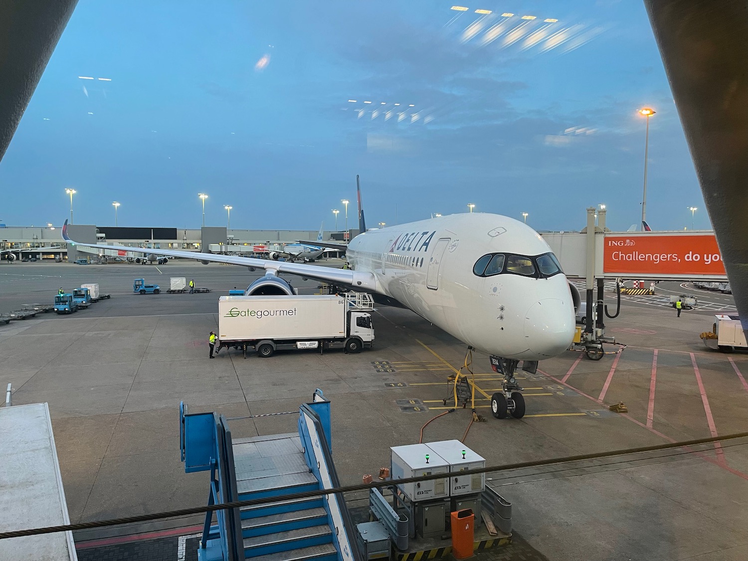 an airplane at an airport