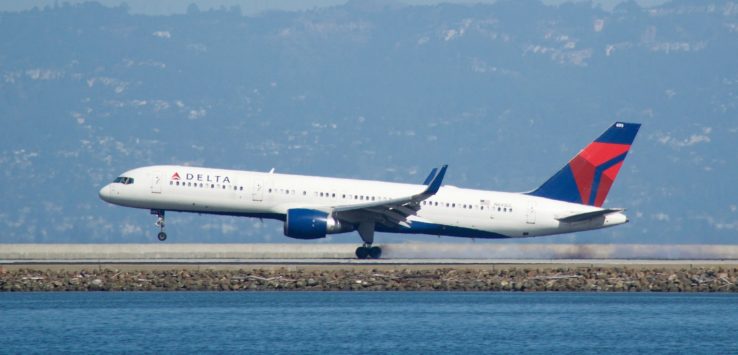 a plane on the runway