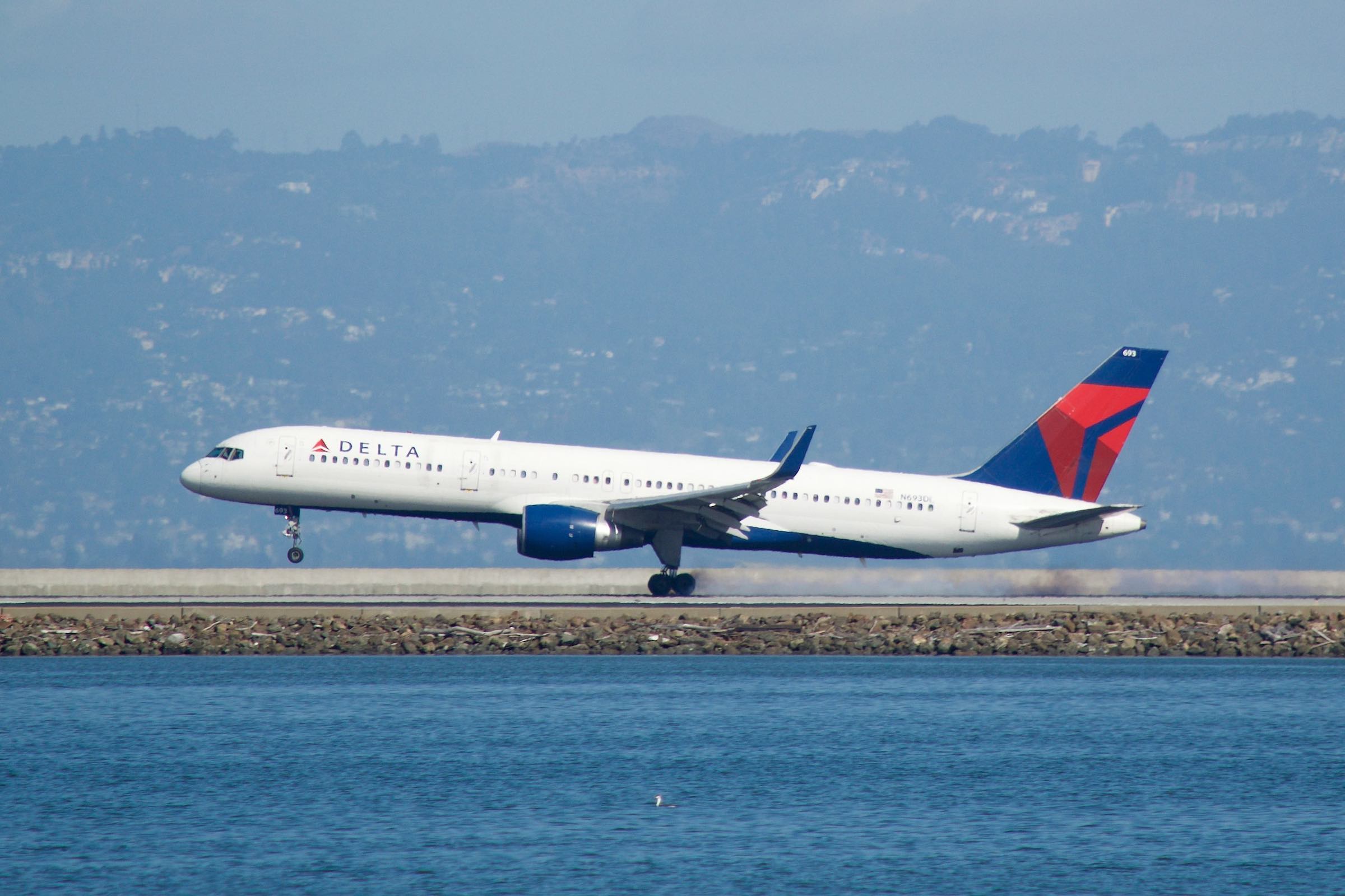 a plane on the runway