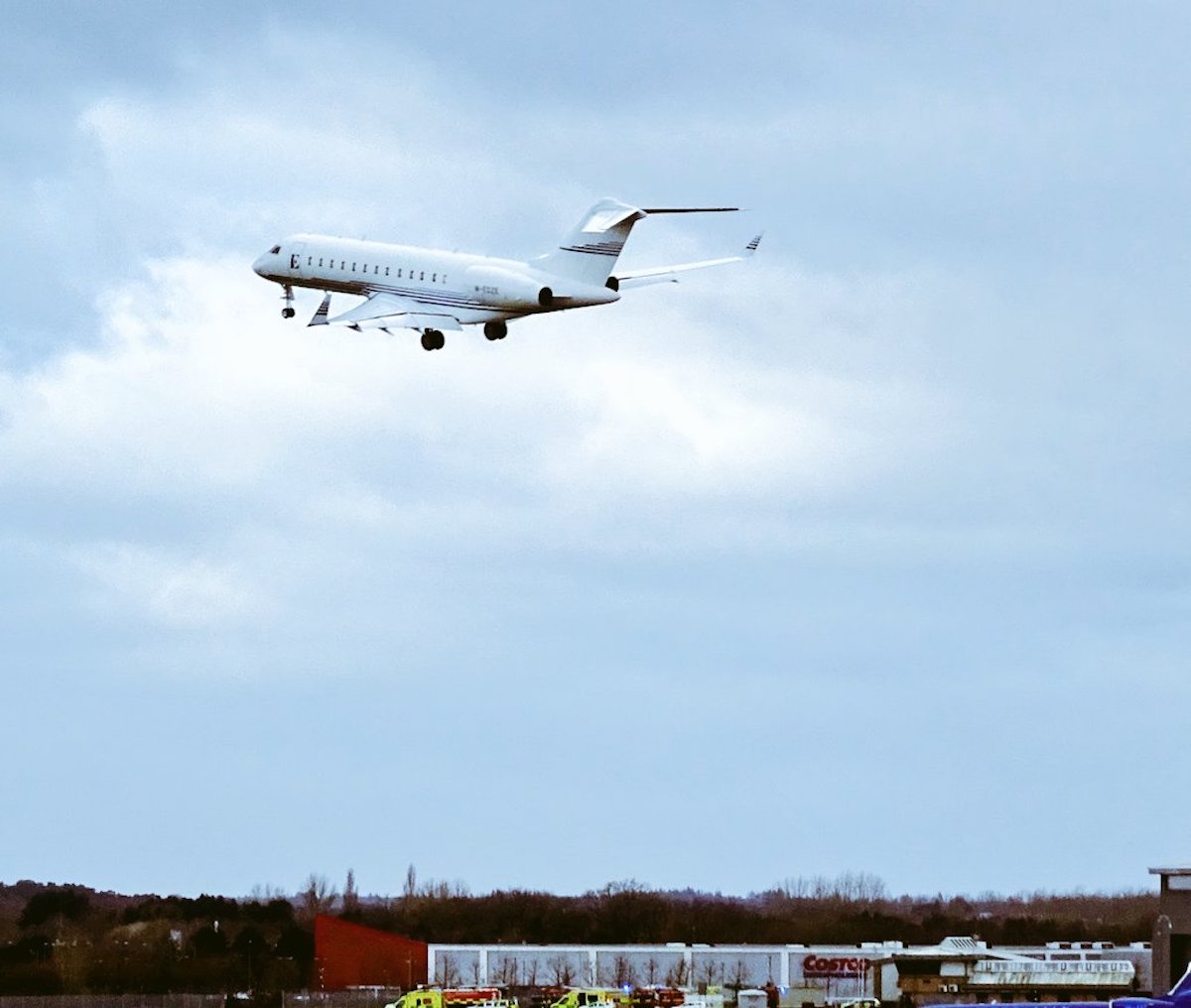 a plane flying in the sky