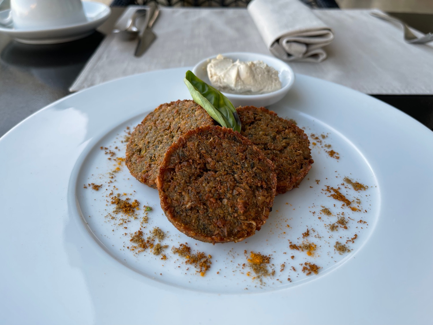 a plate of food on a table