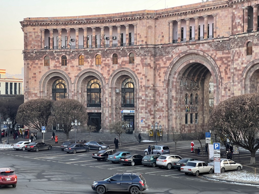 Hyatt Place Yerevan Armenia archway to Hyatt