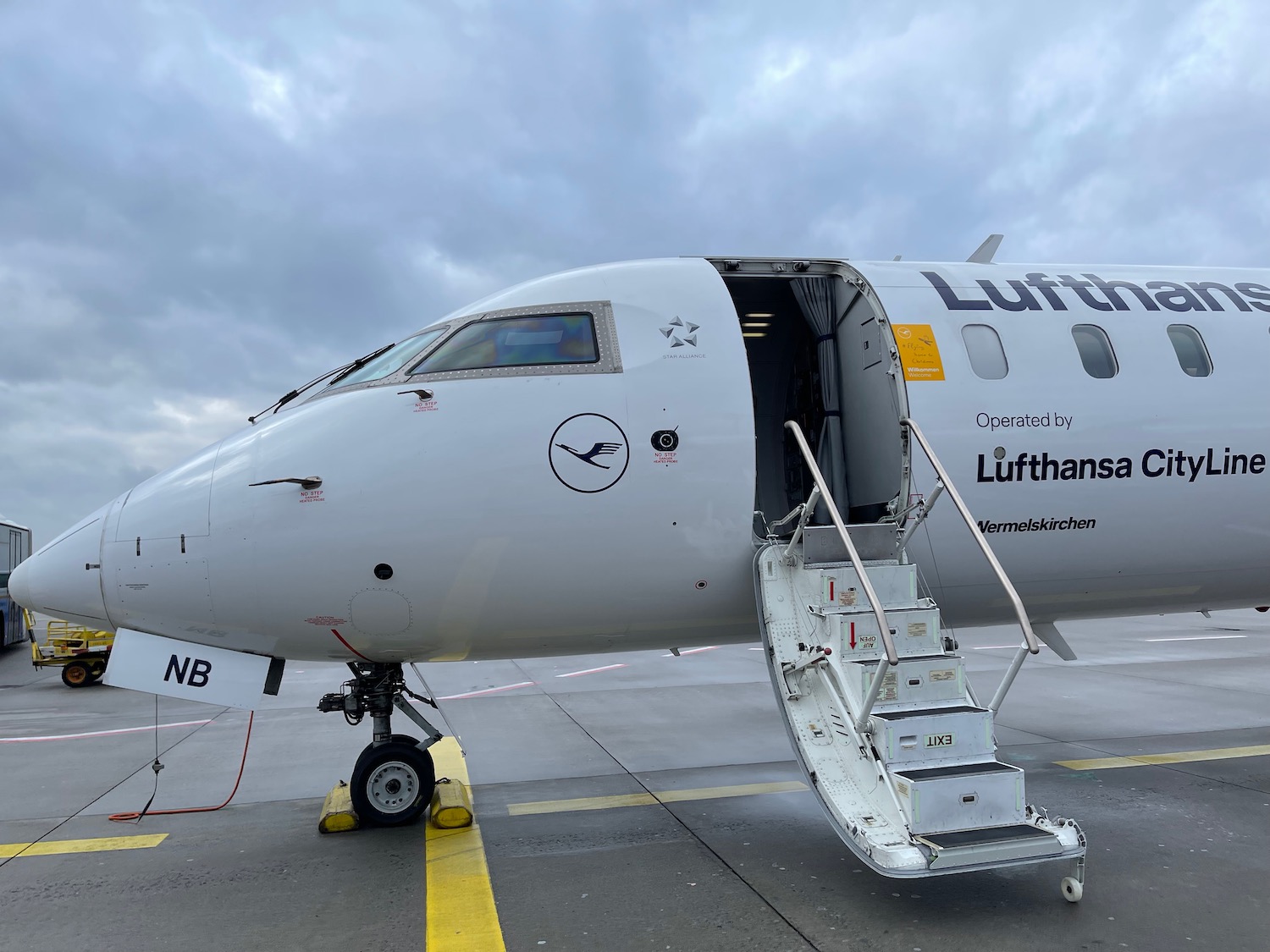 a plane with a ladder