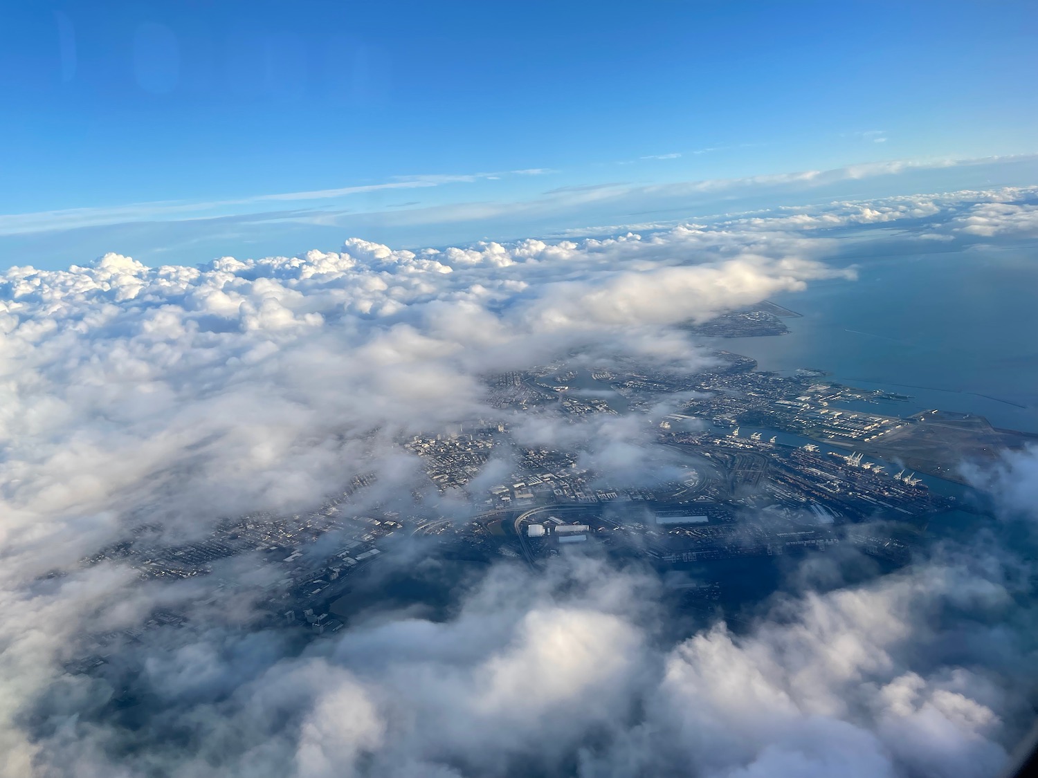 clouds above a city