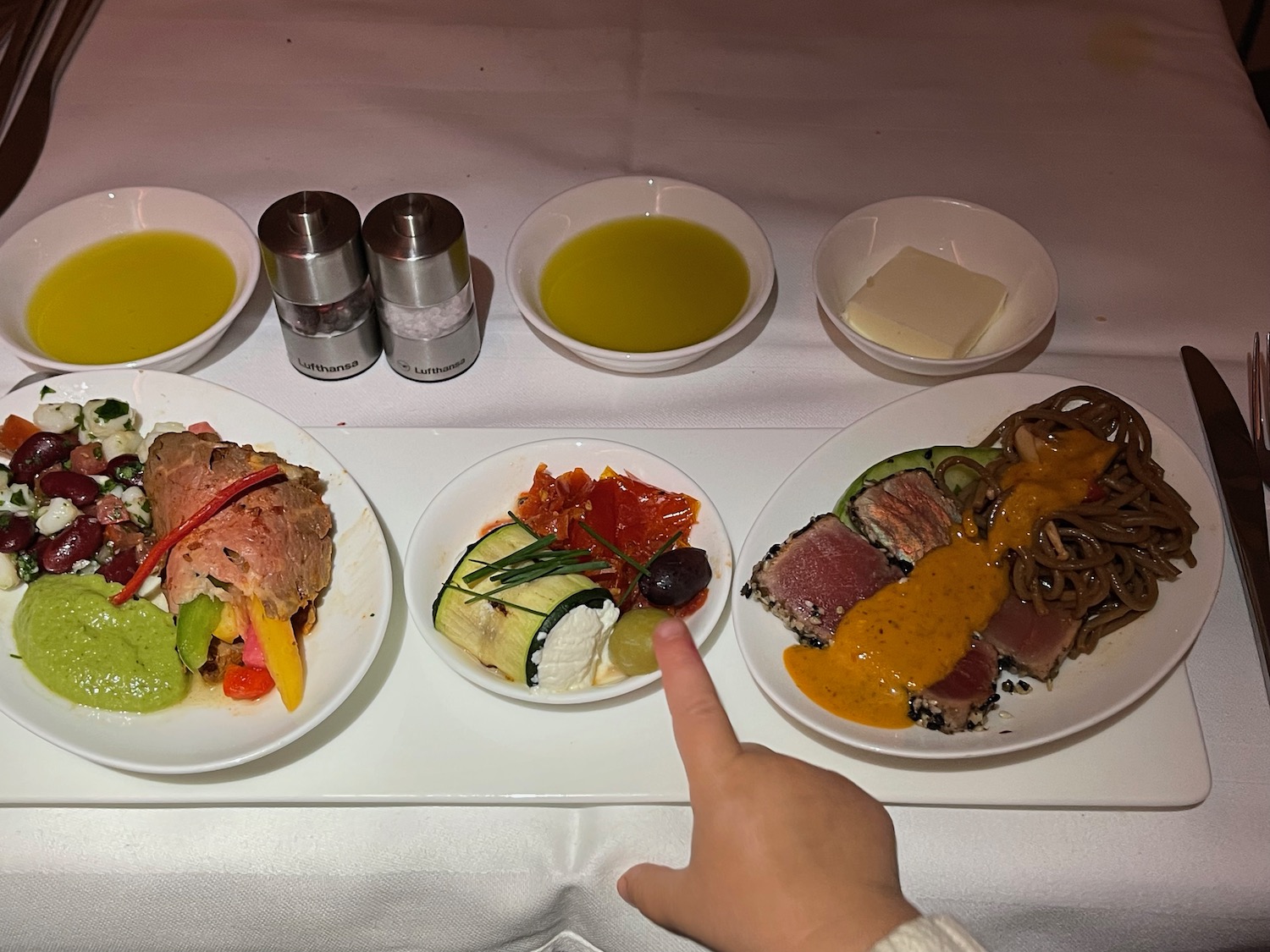 a plate of food on a table