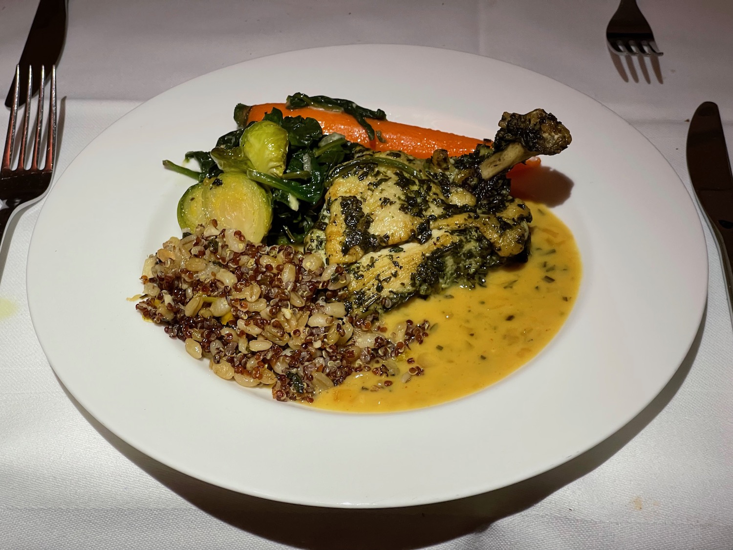 a plate of food on a table