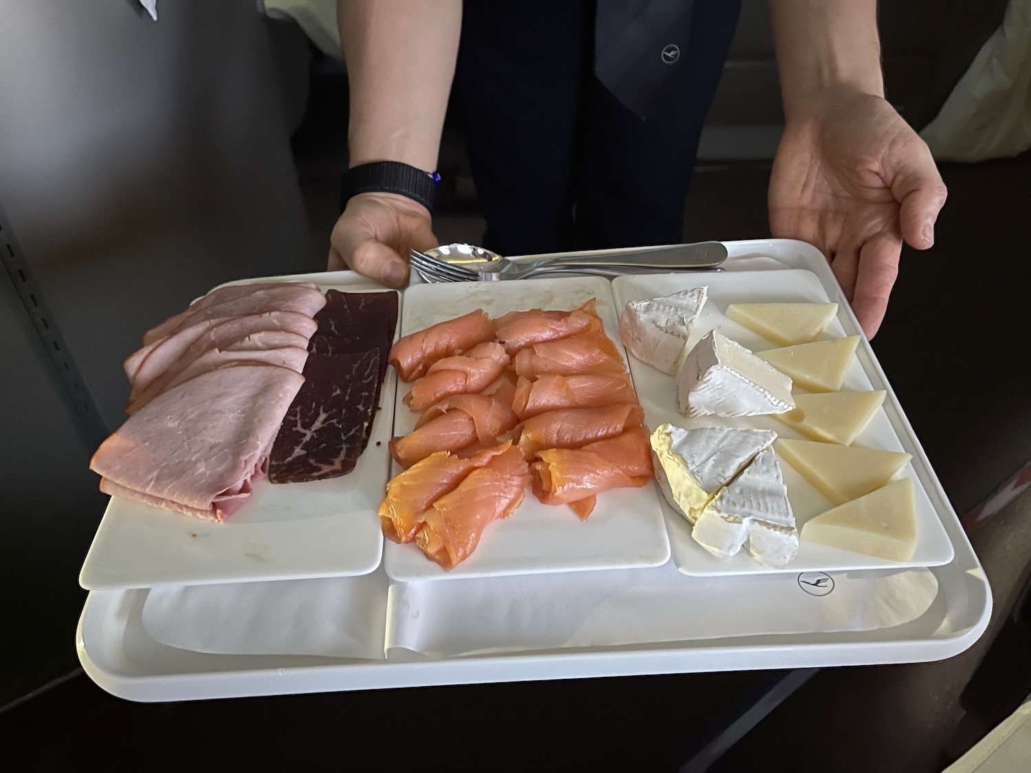 a tray of food on a table