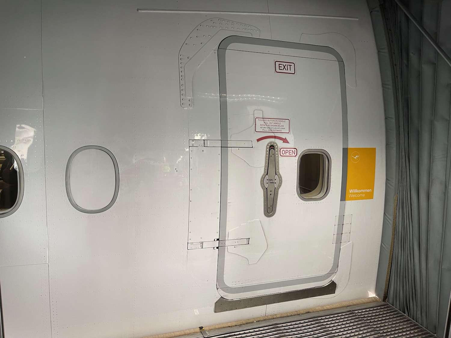 a door on a plane