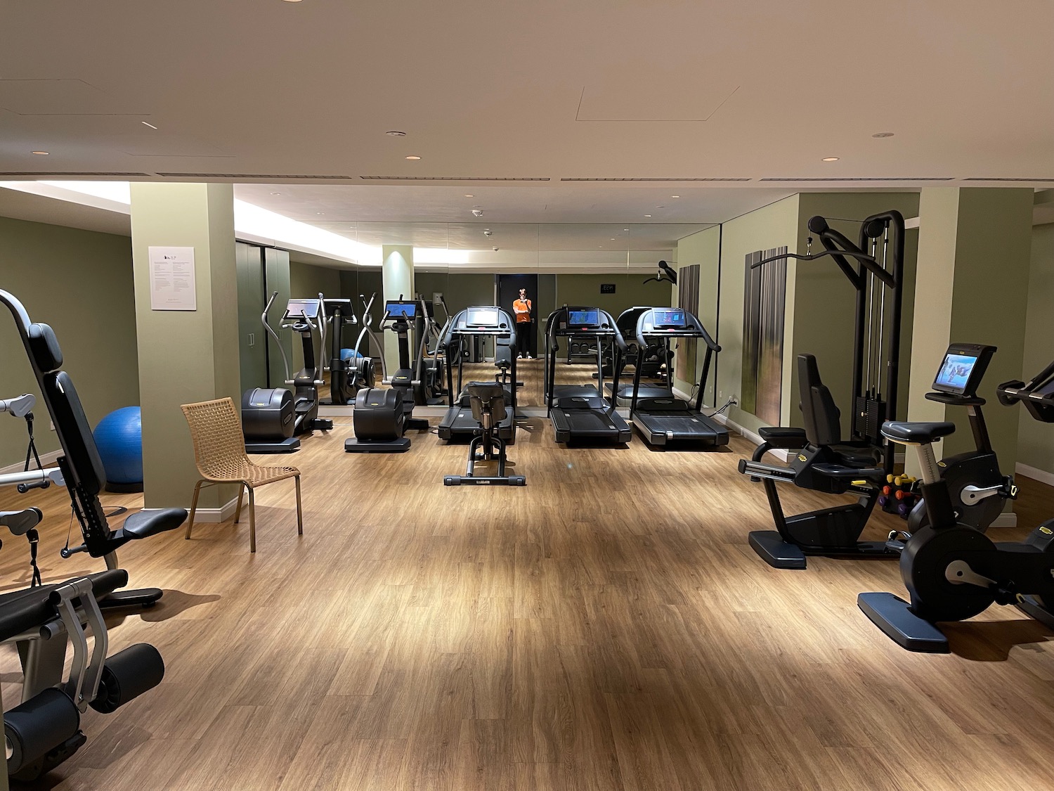 a room with exercise equipment