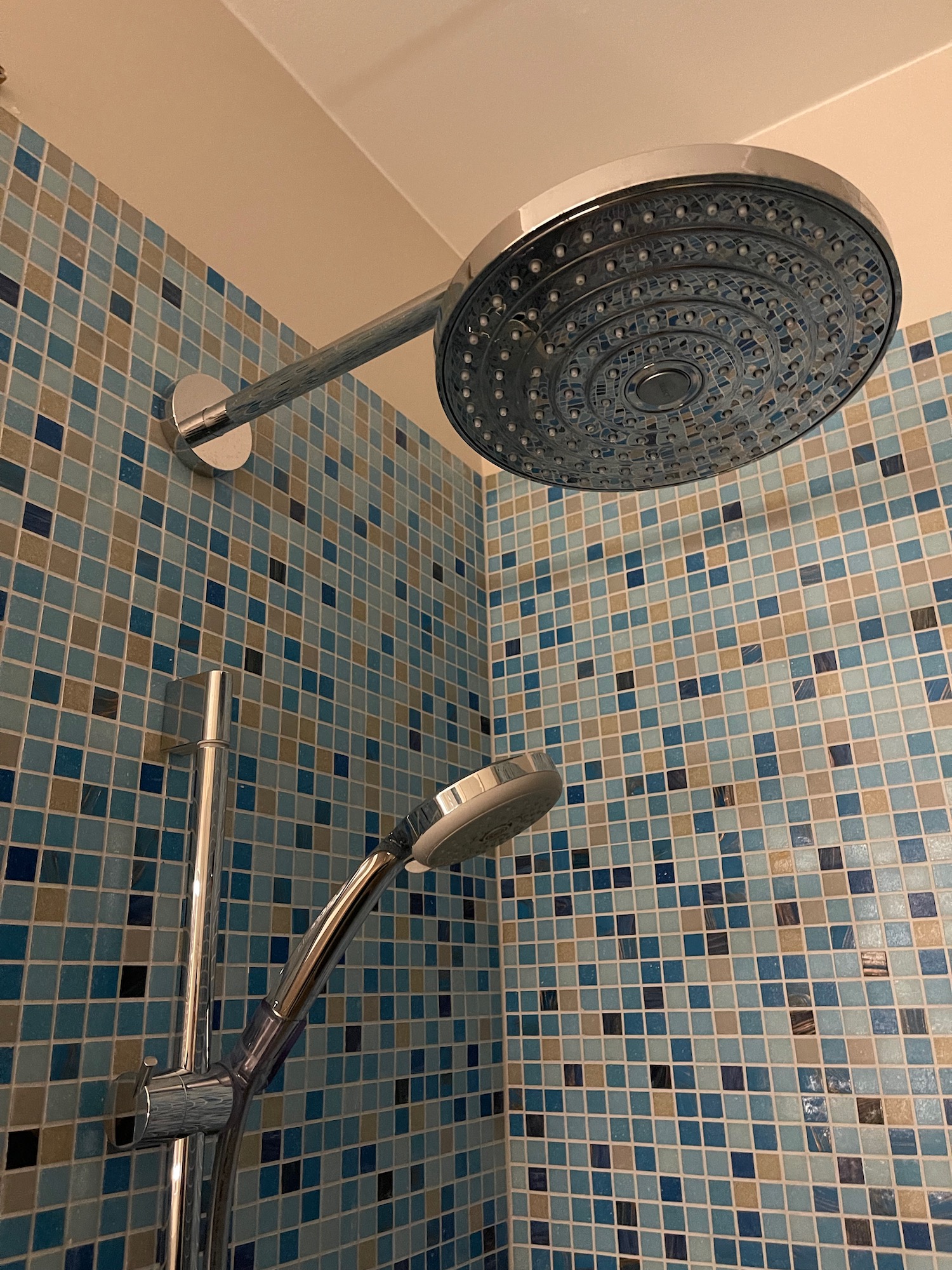 a shower head with a shower head