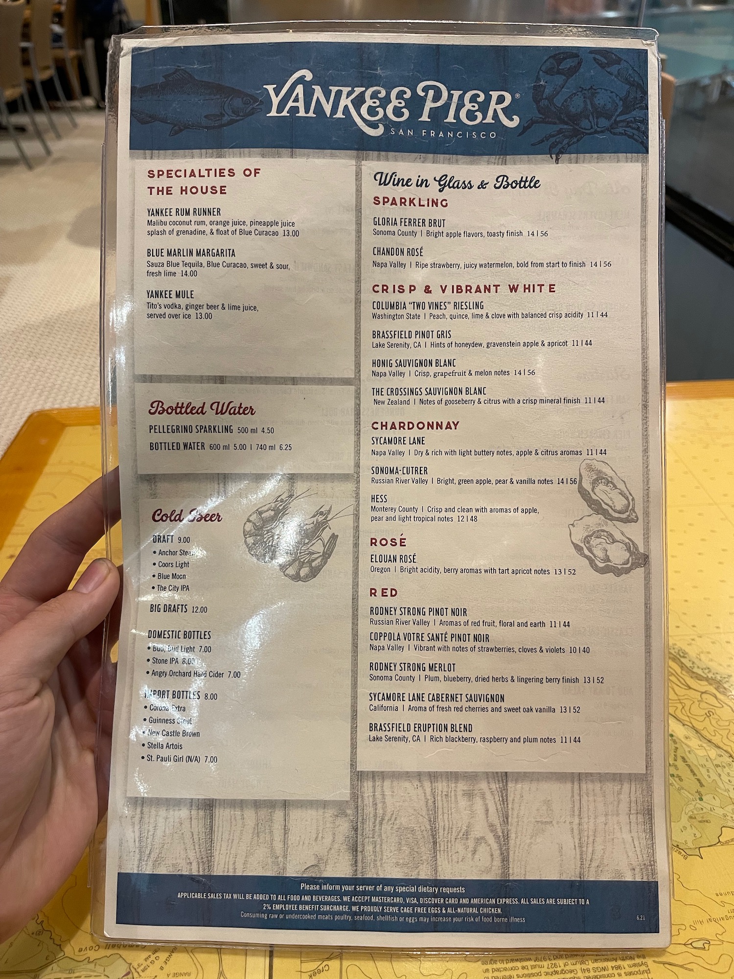 a hand holding a menu