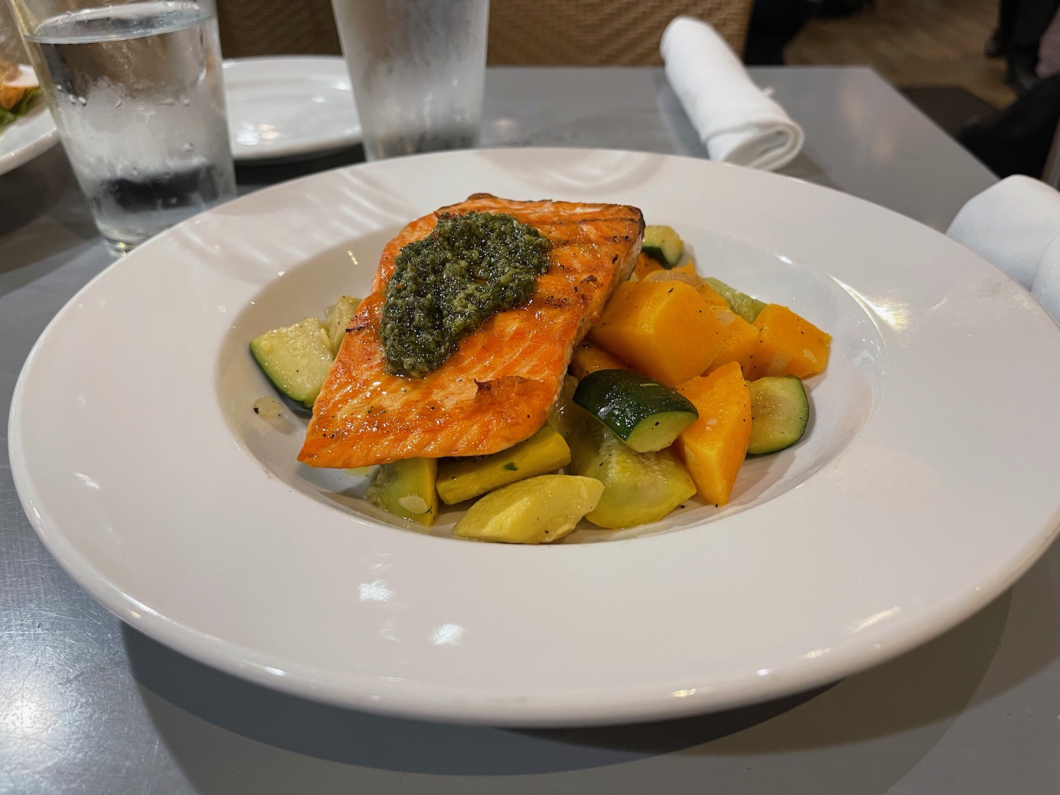 a plate of food on a table