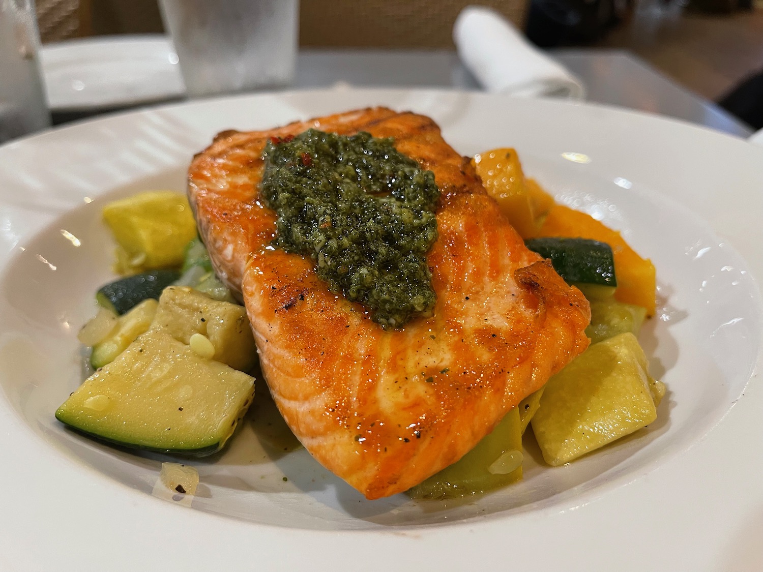 a plate of food on a table