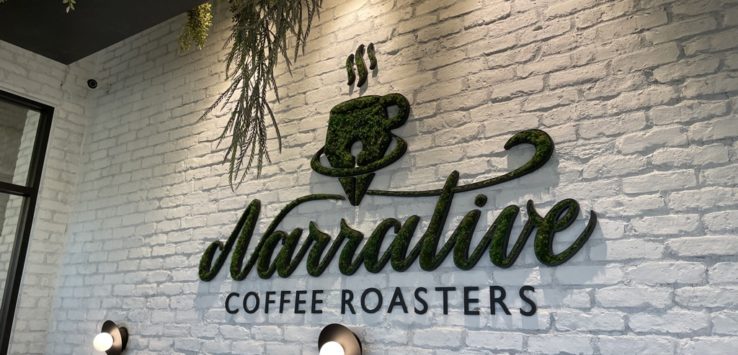 narrative coffee wall logo type