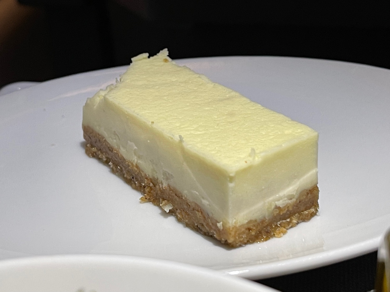 a slice of cheesecake on a plate