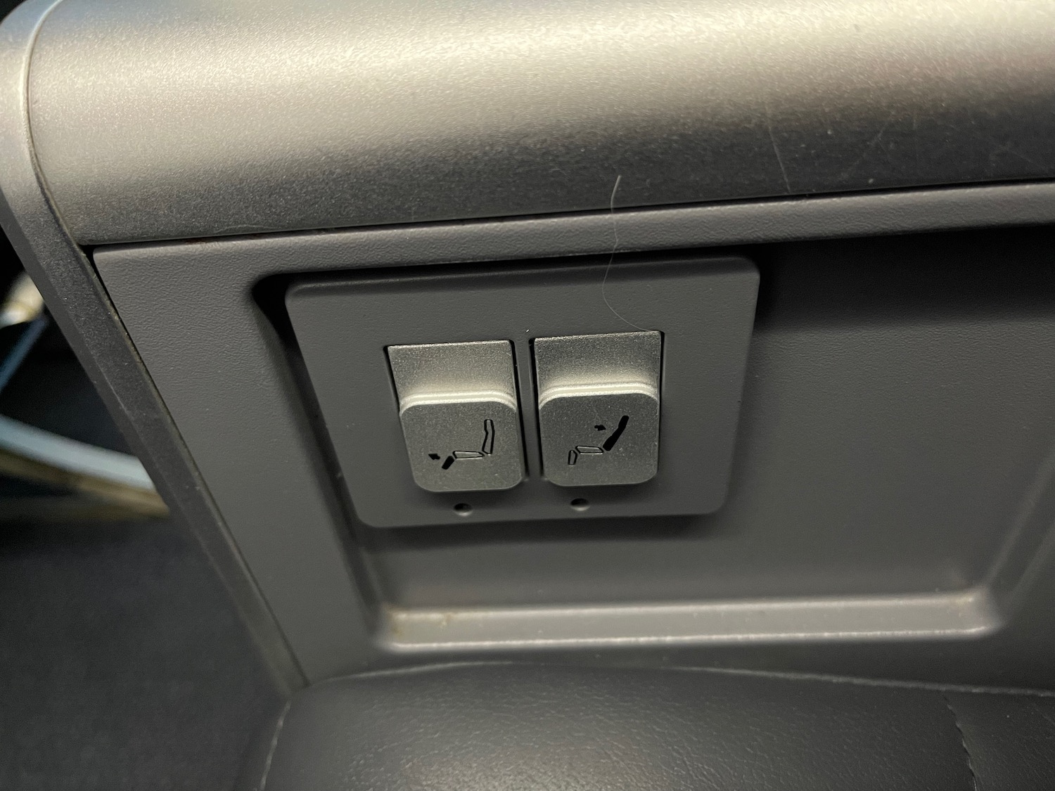 a close up of a seat switch