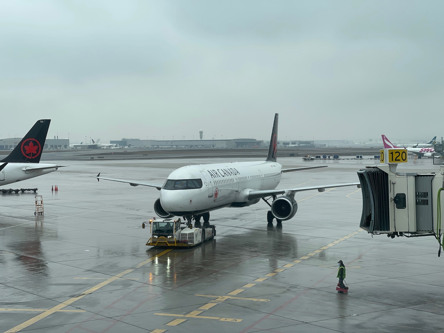 an airplane on the runway