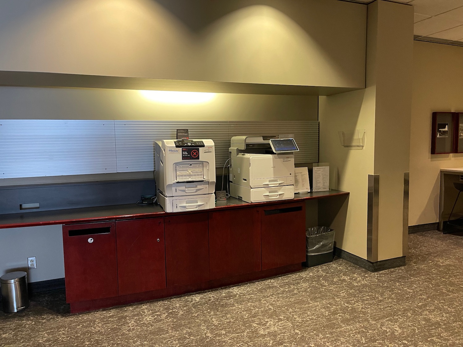 a large printer on a counter