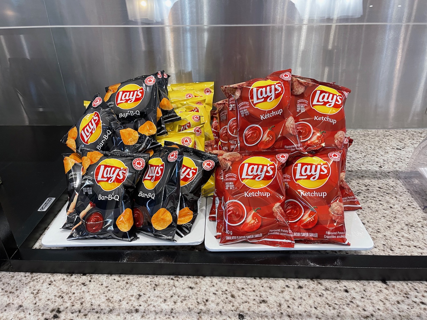 a group of bags of chips