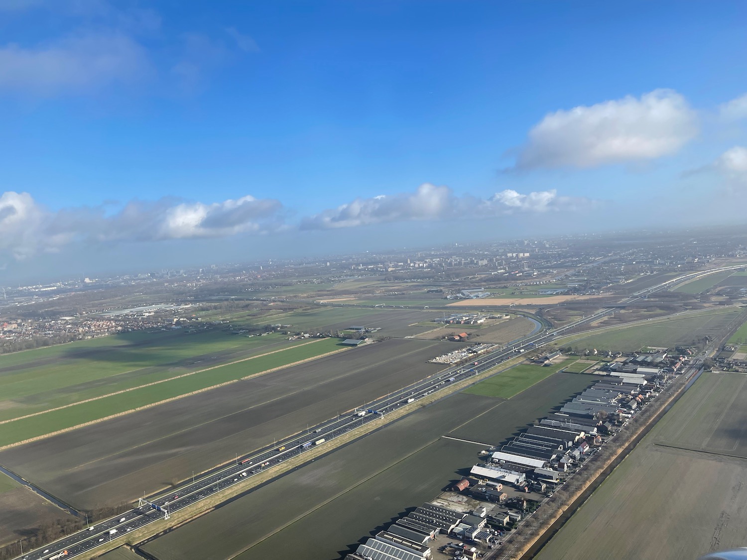 a aerial view of a city