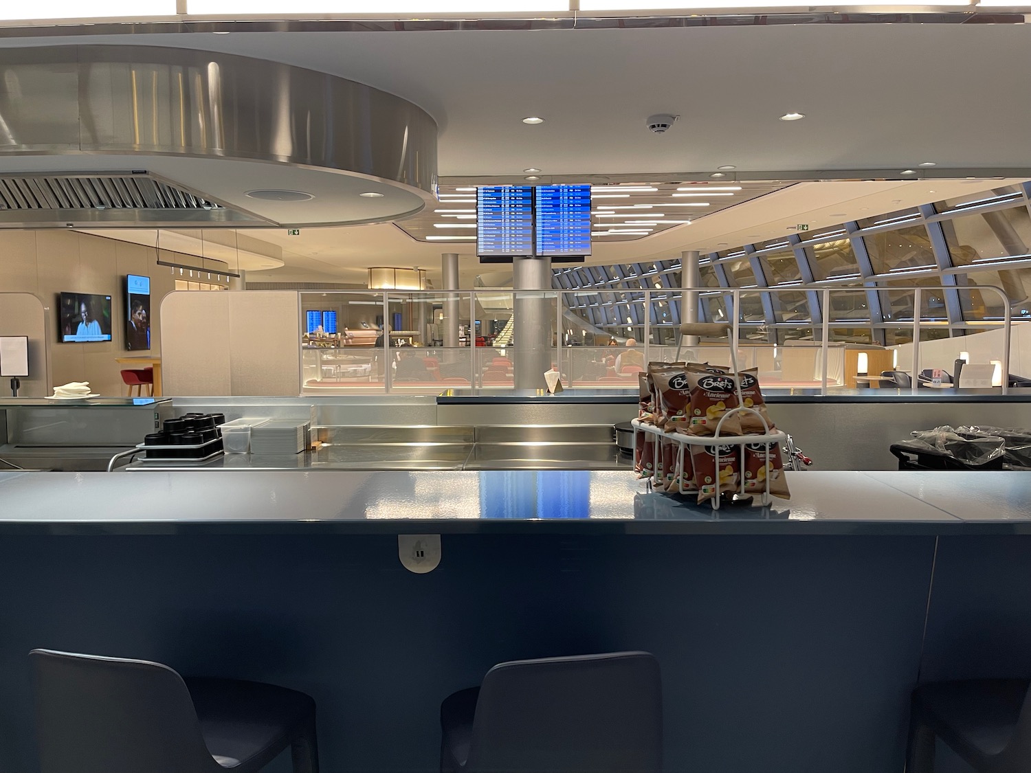 a counter in a airport