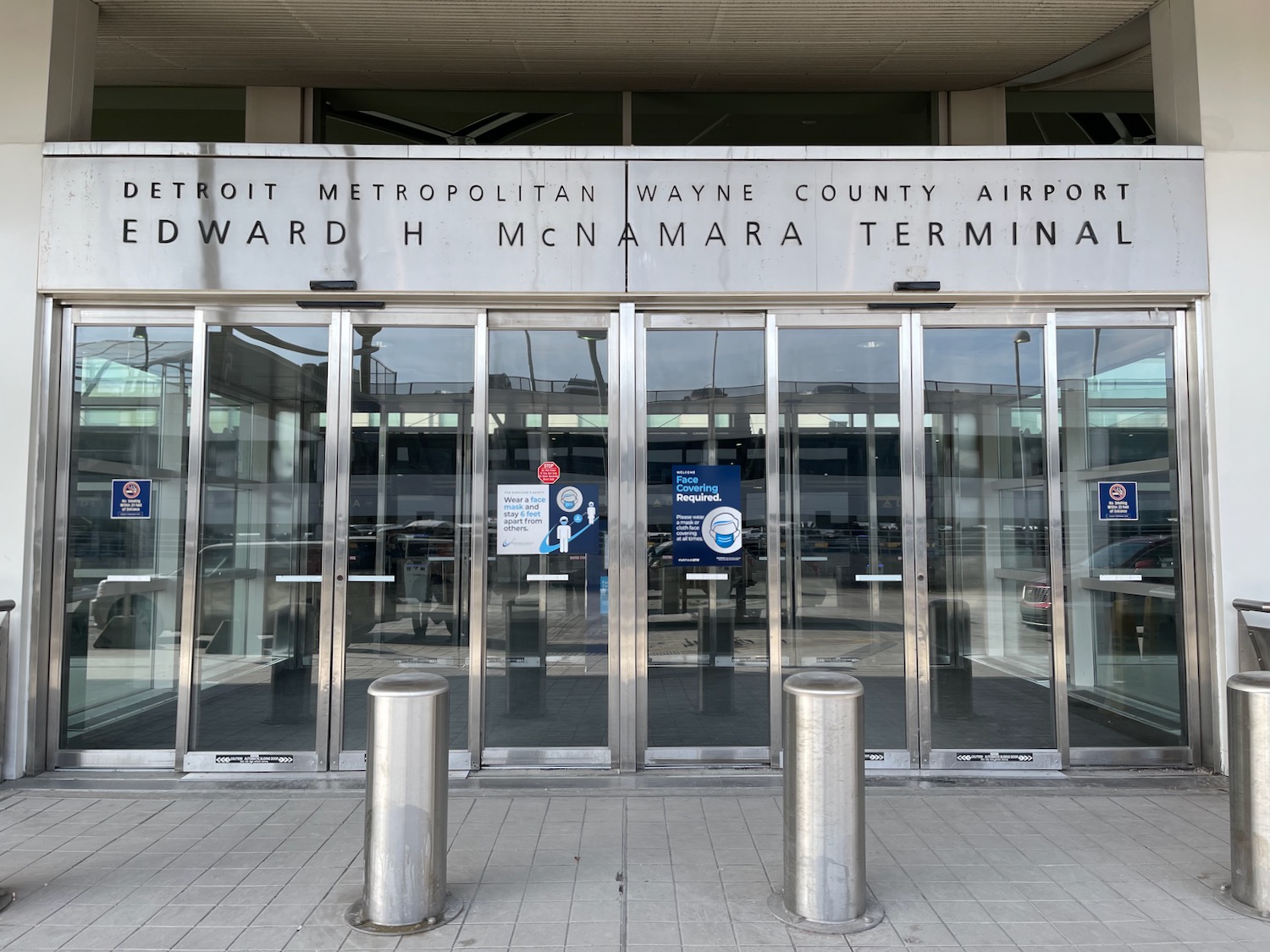 a glass doors of a building