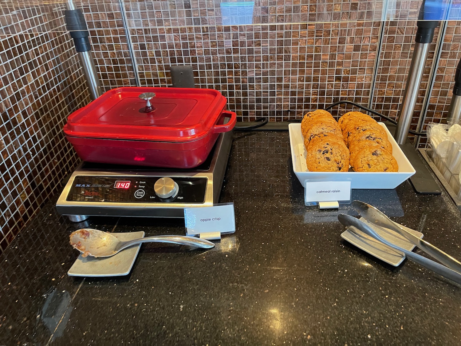 a pan and a container on a counter