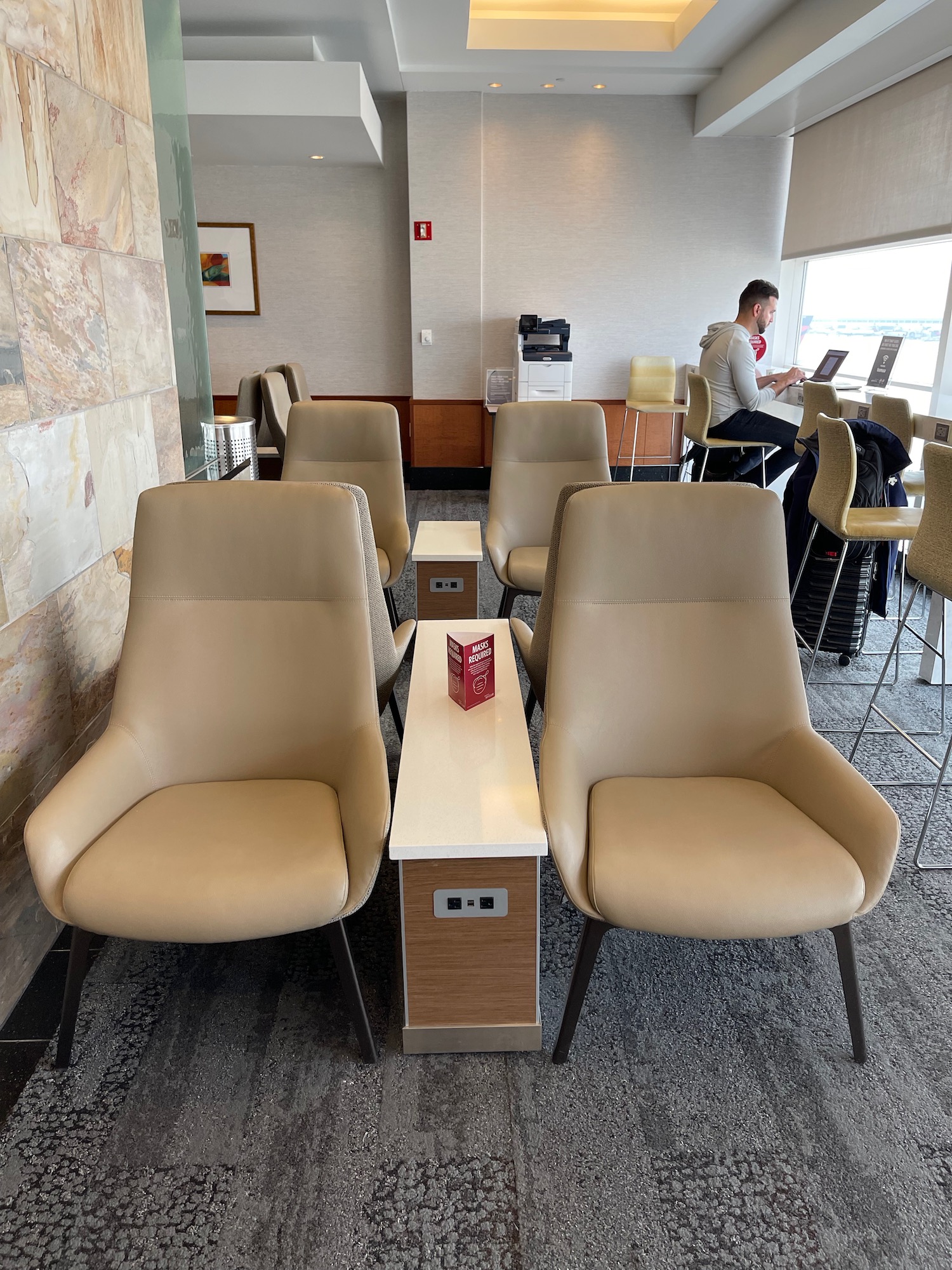 a group of chairs in a room