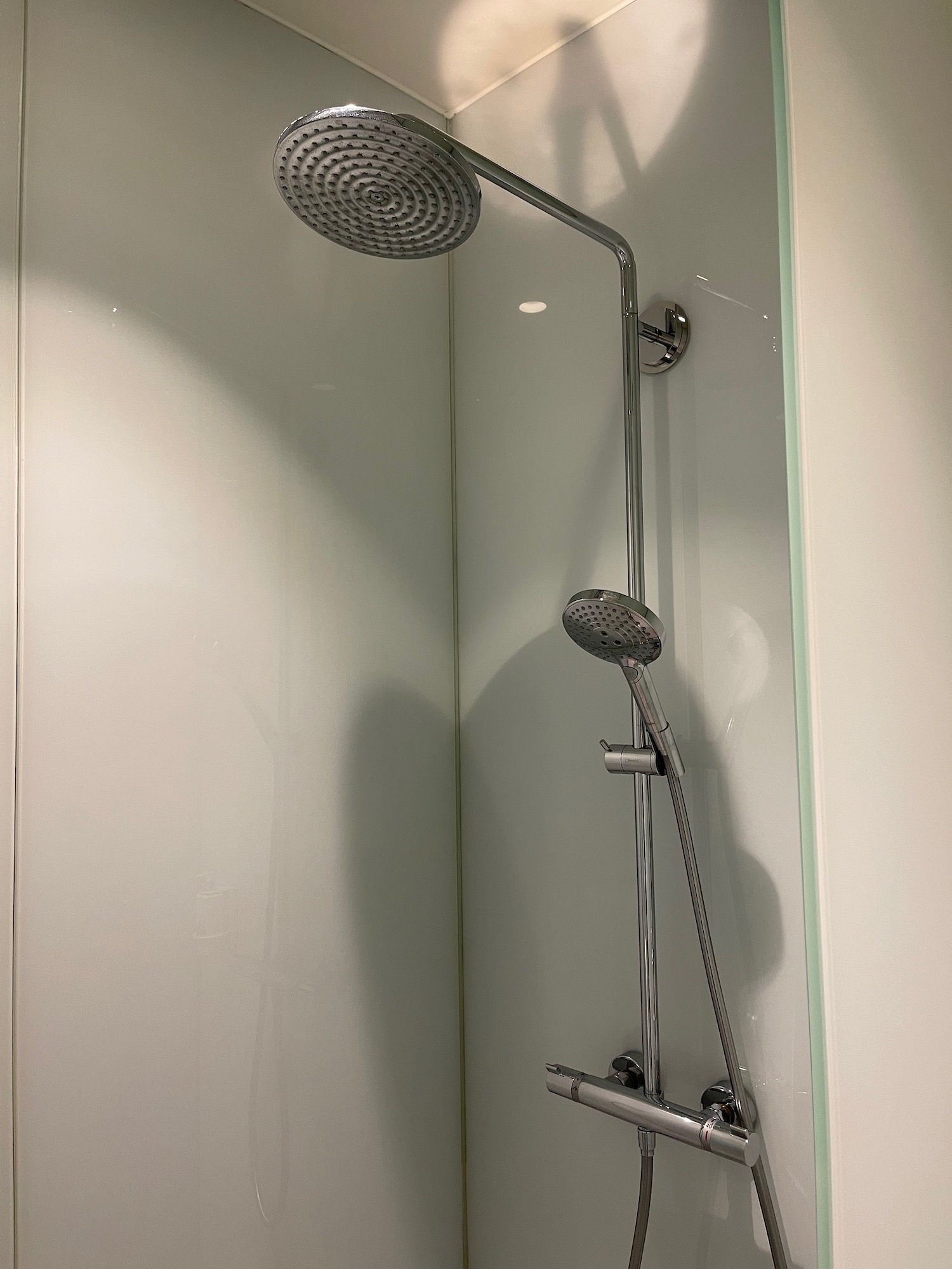 a shower head in a shower