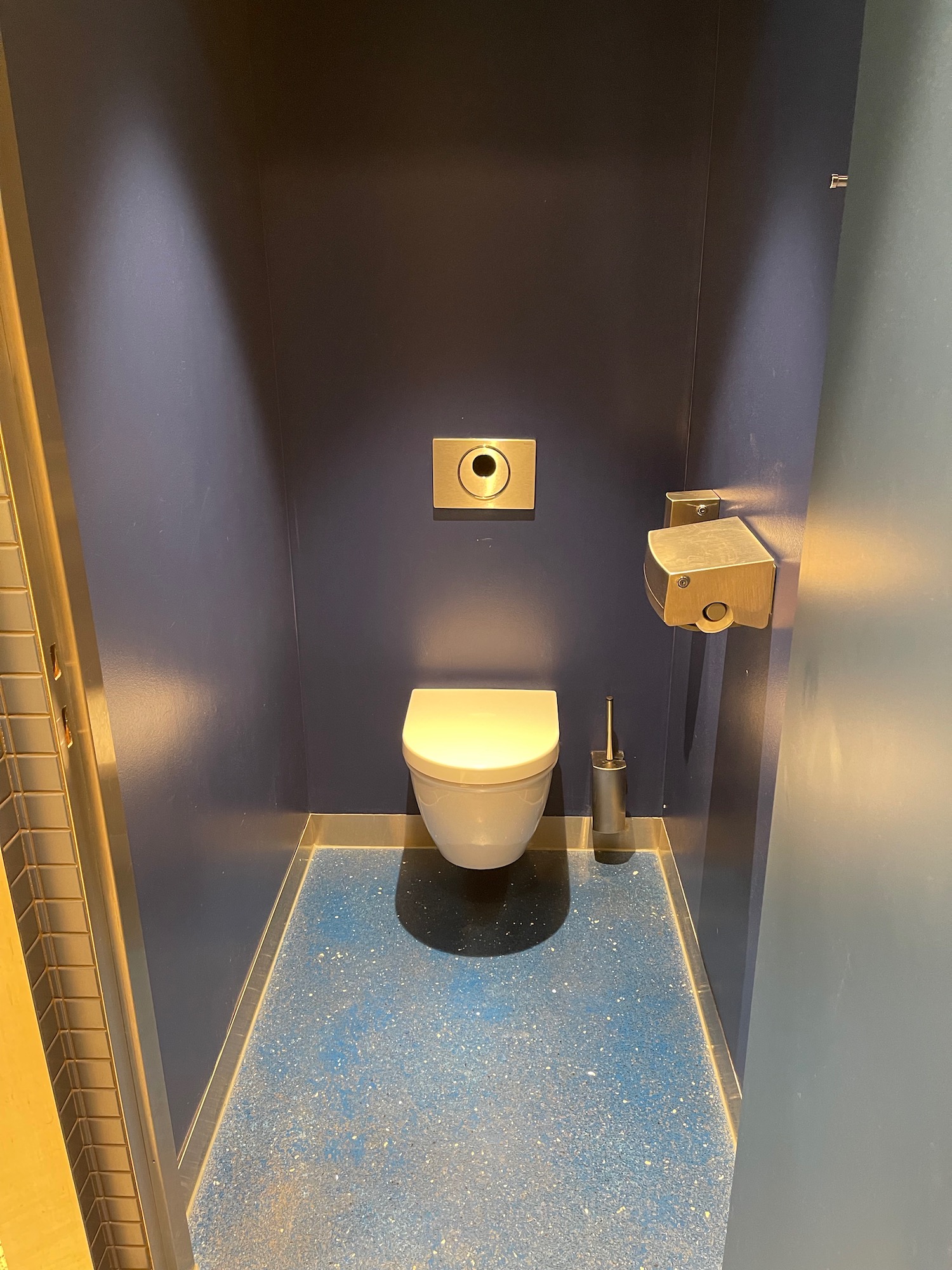 a toilet in a bathroom