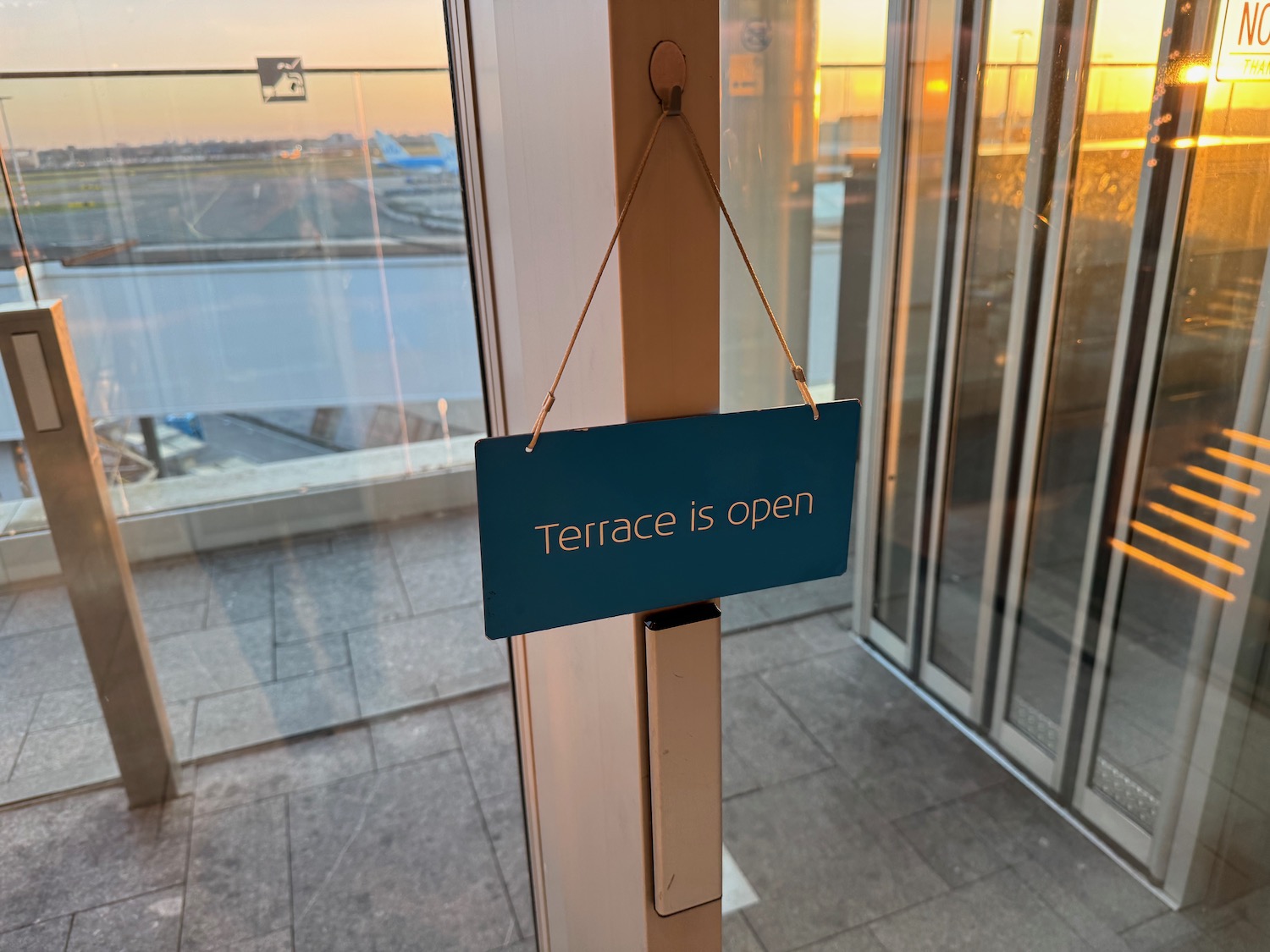 a sign on a door