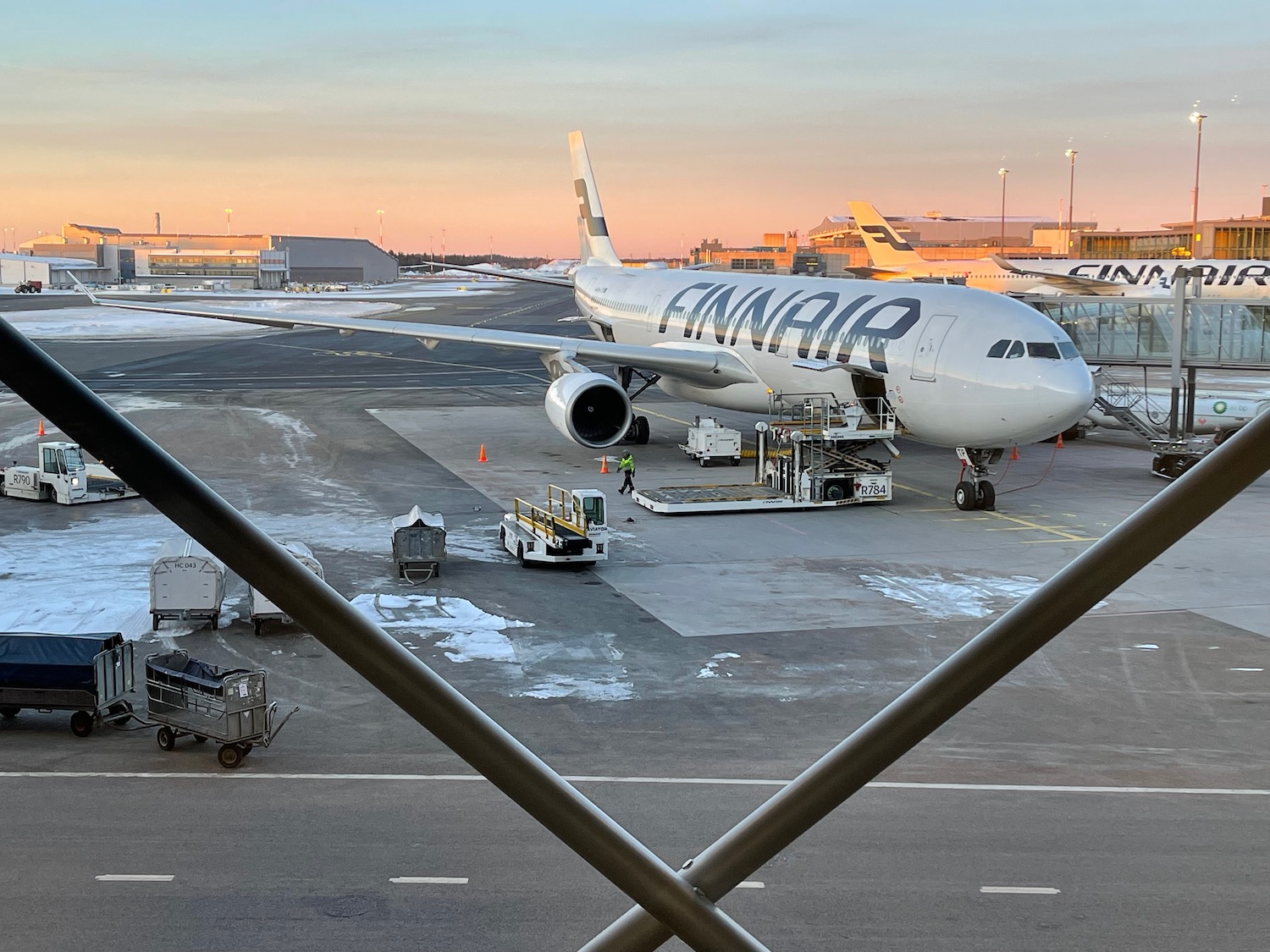 an airplane at an airport