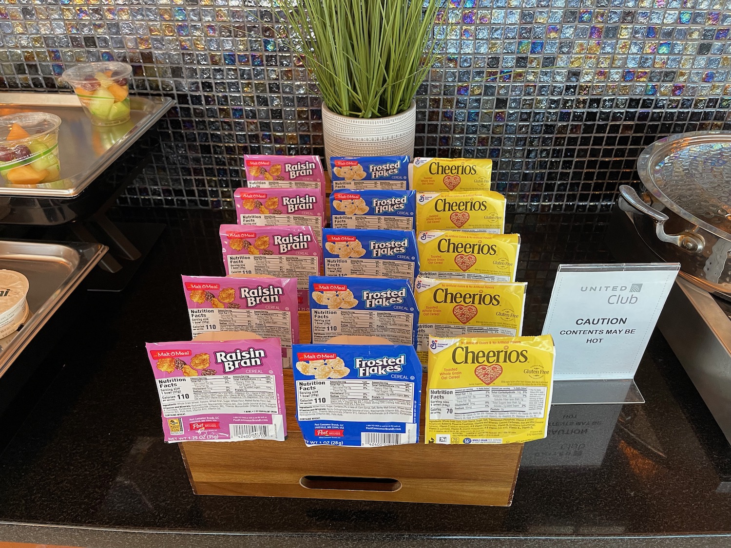 a box of cereal on a counter