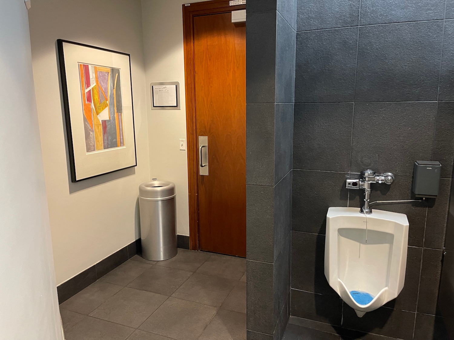 a urinal in a bathroom