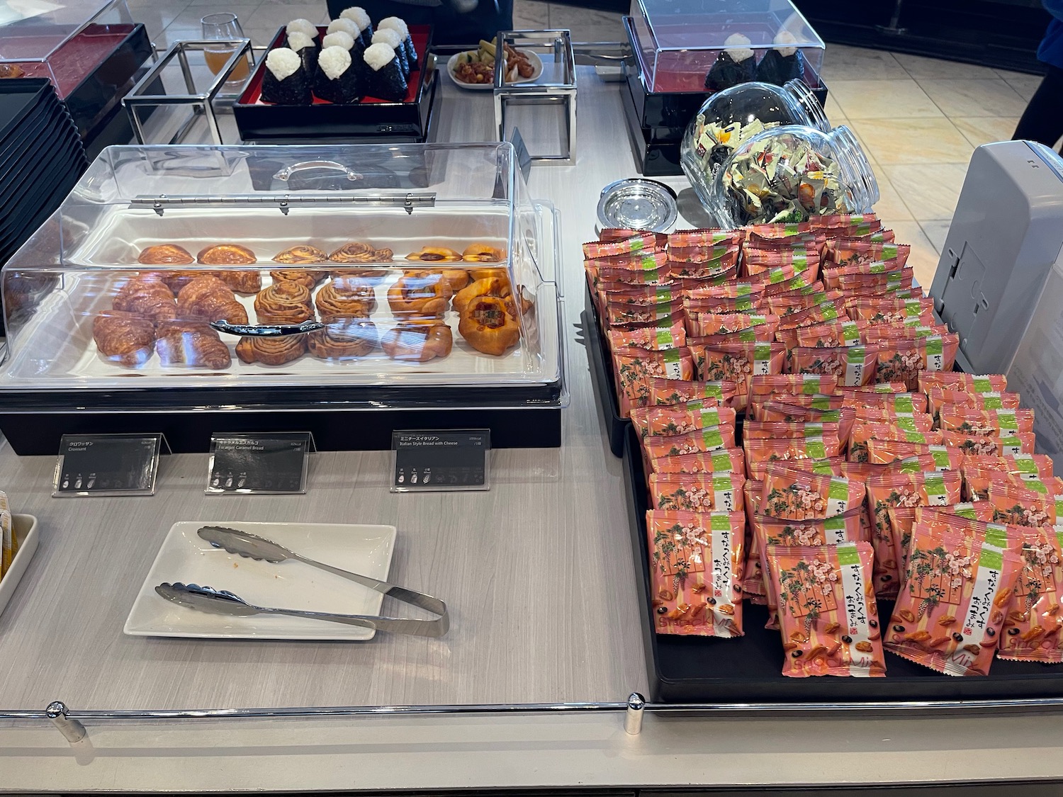 a display of pastries and pastries