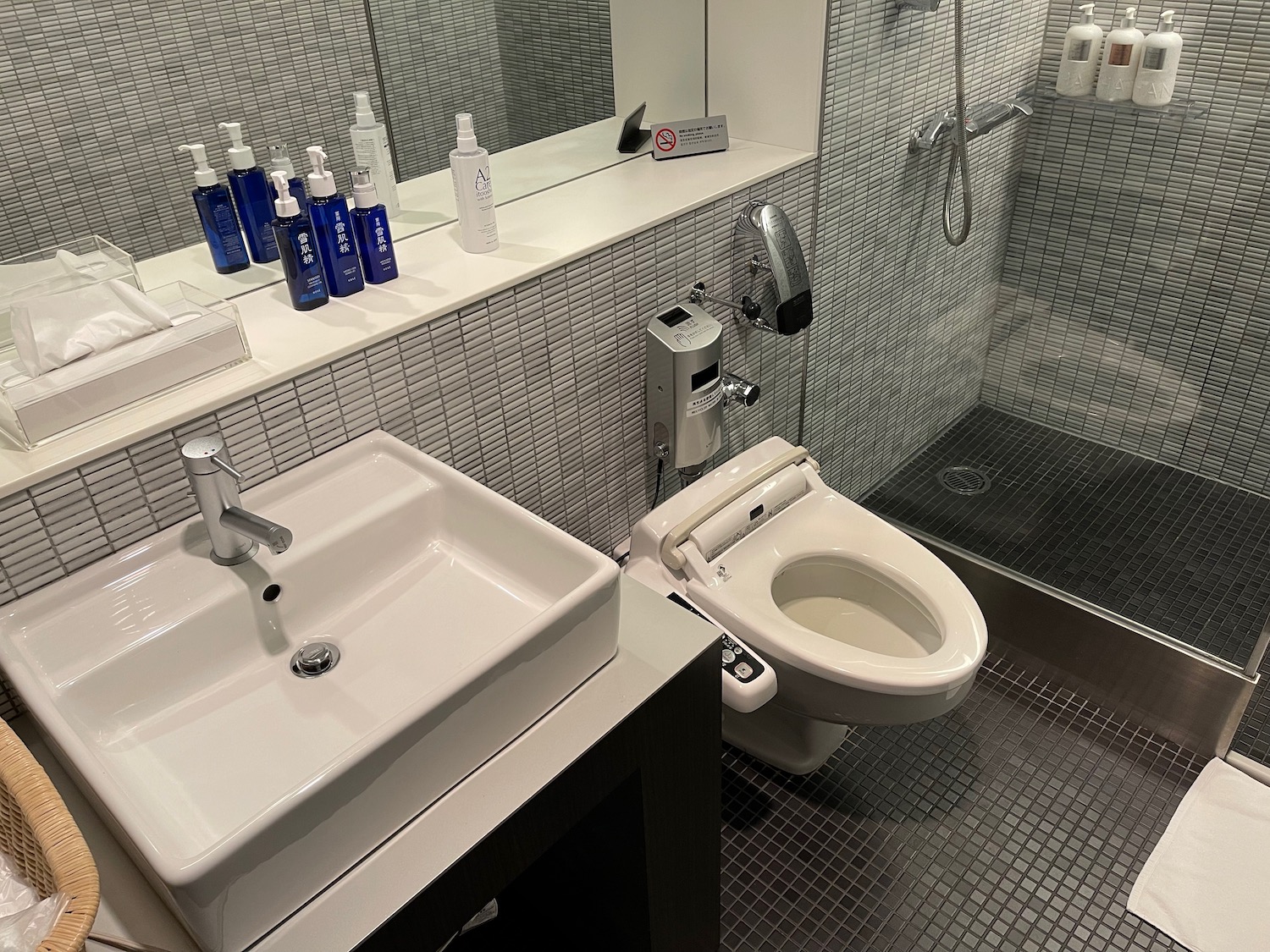 a bathroom with a sink and toilet