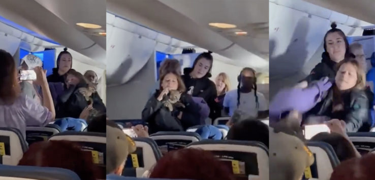 a group of people on an airplane